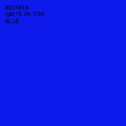 #0D18EA - Blue Color Image