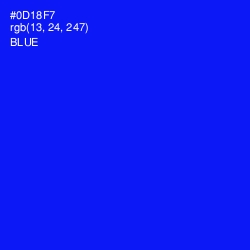 #0D18F7 - Blue Color Image