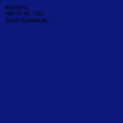 #0D197A - Deep Koamaru Color Image