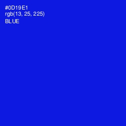 #0D19E1 - Blue Color Image