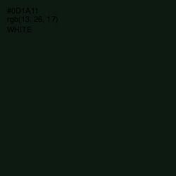 #0D1A11 - Racing Green Color Image