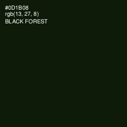 #0D1B08 - Black Forest Color Image