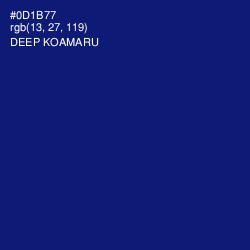 #0D1B77 - Deep Koamaru Color Image