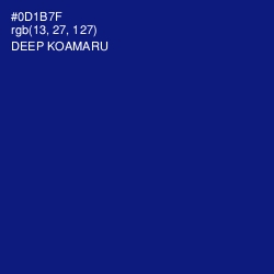 #0D1B7F - Deep Koamaru Color Image