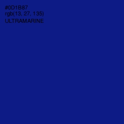 #0D1B87 - Ultramarine Color Image