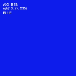 #0D1BEB - Blue Color Image