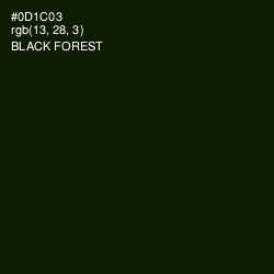 #0D1C03 - Black Forest Color Image