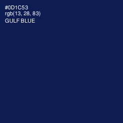 #0D1C53 - Gulf Blue Color Image