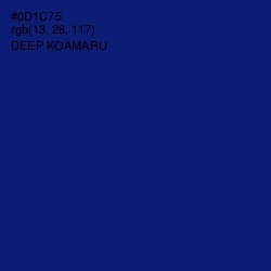 #0D1C75 - Deep Koamaru Color Image