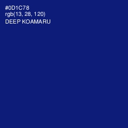#0D1C78 - Deep Koamaru Color Image