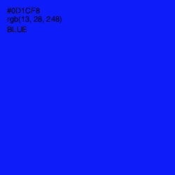 #0D1CF8 - Blue Color Image