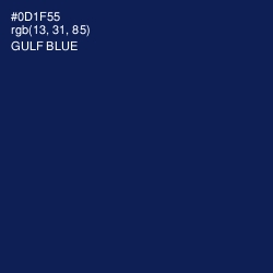 #0D1F55 - Gulf Blue Color Image