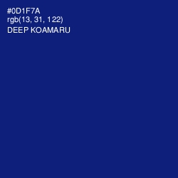 #0D1F7A - Deep Koamaru Color Image