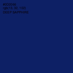 #0D2066 - Deep Sapphire Color Image