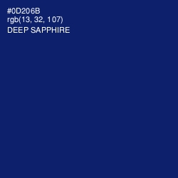 #0D206B - Deep Sapphire Color Image