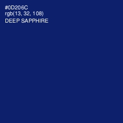 #0D206C - Deep Sapphire Color Image