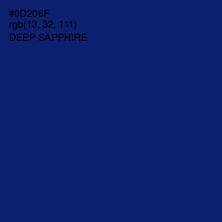 #0D206F - Deep Sapphire Color Image