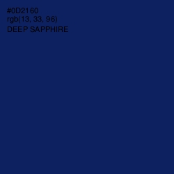 #0D2160 - Deep Sapphire Color Image