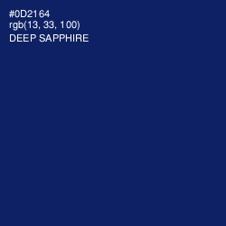 #0D2164 - Deep Sapphire Color Image