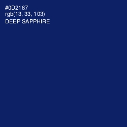 #0D2167 - Deep Sapphire Color Image