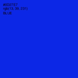 #0D27E7 - Blue Color Image