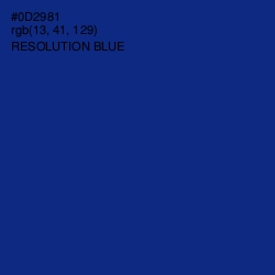 #0D2981 - Resolution Blue Color Image