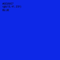 #0D29E7 - Blue Color Image