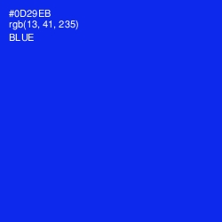 #0D29EB - Blue Color Image