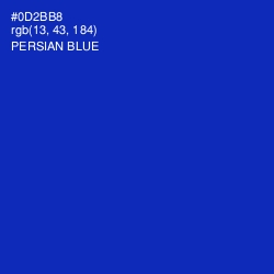 #0D2BB8 - Persian Blue Color Image