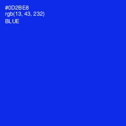 #0D2BE8 - Blue Color Image