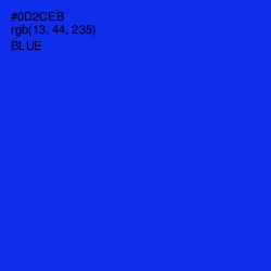 #0D2CEB - Blue Color Image