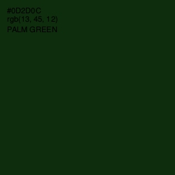 #0D2D0C - Palm Green Color Image