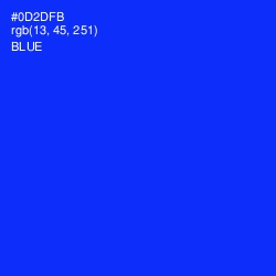 #0D2DFB - Blue Color Image