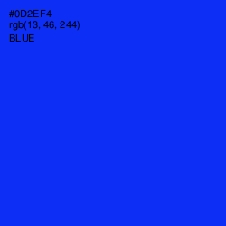 #0D2EF4 - Blue Color Image
