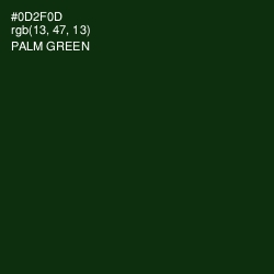 #0D2F0D - Palm Green Color Image