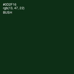 #0D2F16 - Bush Color Image
