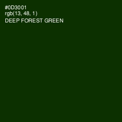 #0D3001 - Deep Forest Green Color Image