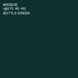 #0D302E - Bottle Green Color Image