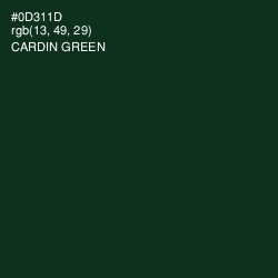 #0D311D - Cardin Green Color Image