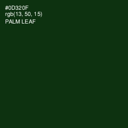 #0D320F - Palm Leaf Color Image