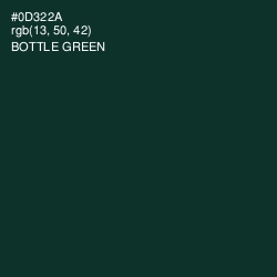 #0D322A - Bottle Green Color Image