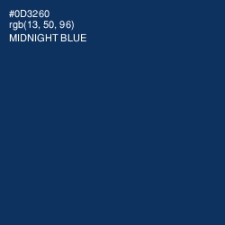 #0D3260 - Midnight Blue Color Image