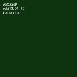 #0D330F - Palm Leaf Color Image