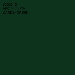 #0D331D - Cardin Green Color Image