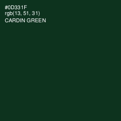 #0D331F - Cardin Green Color Image