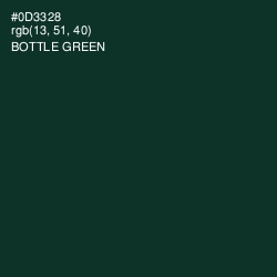 #0D3328 - Bottle Green Color Image