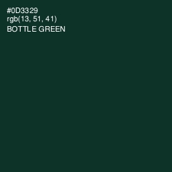 #0D3329 - Bottle Green Color Image