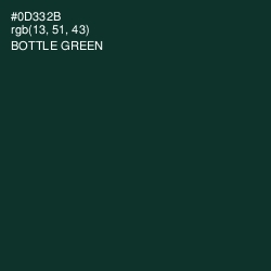 #0D332B - Bottle Green Color Image