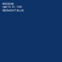 #0D3368 - Midnight Blue Color Image