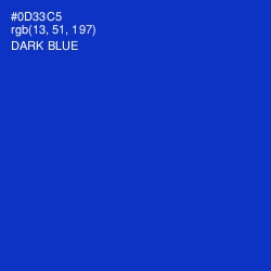 #0D33C5 - Dark Blue Color Image